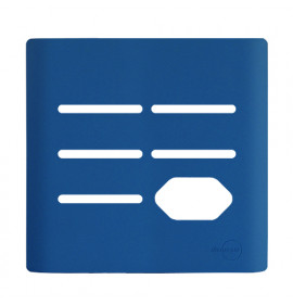 Placa p/ 5 Interruptores + Tomada 4x4 - Novara Azul Fosco